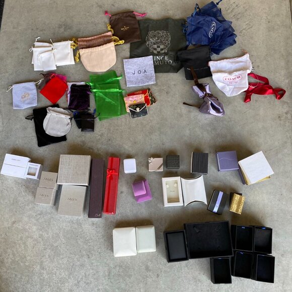 Assorted Collection High-End Jewelry Box Case Inserts Satchels Suede Bag - Picture 4 of 4